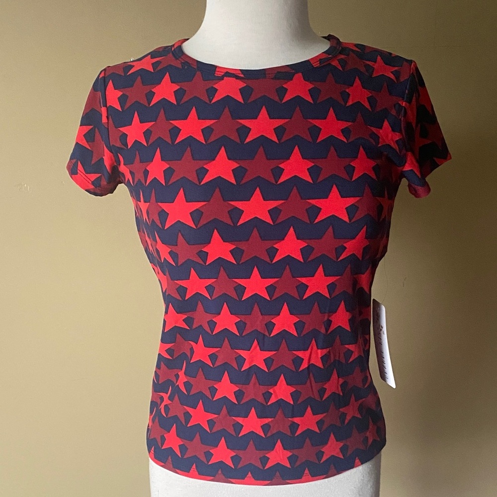 Red and Bleue Star Short Sleeve Tee